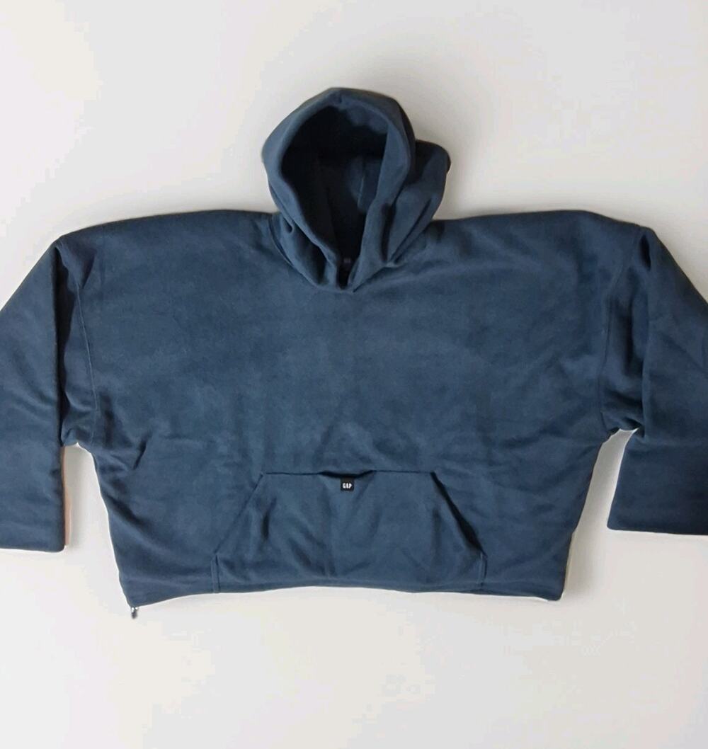 YZY Gap Engineered by Balenciaga Polar Fleece Padded Hoodie Navy Unisex Small